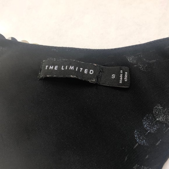 The Limited | Women’s Tops | Black Sheer Racerback with Sequin Collar | Size S - Picture 2 of 3